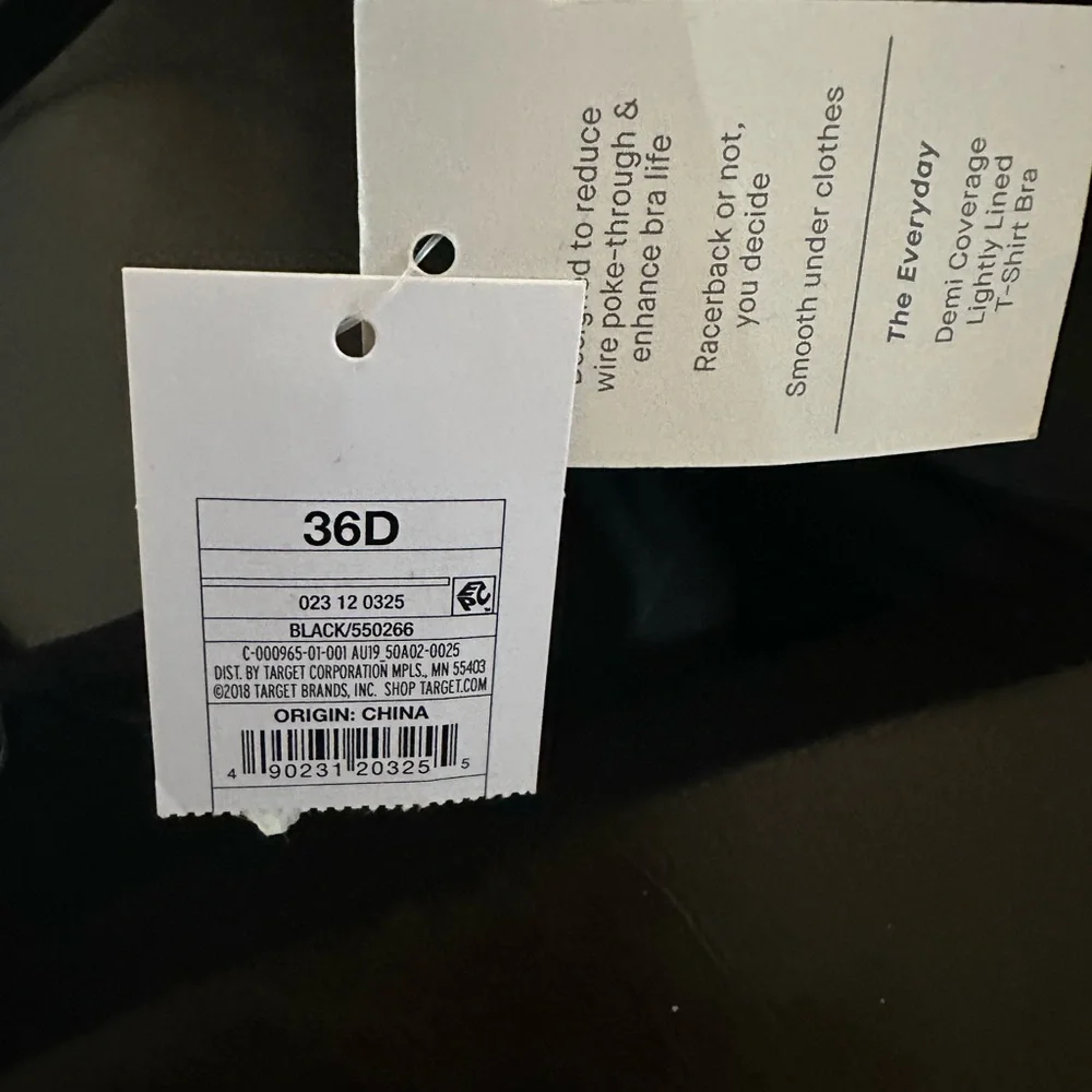 Auden Classic Black Bra 36D